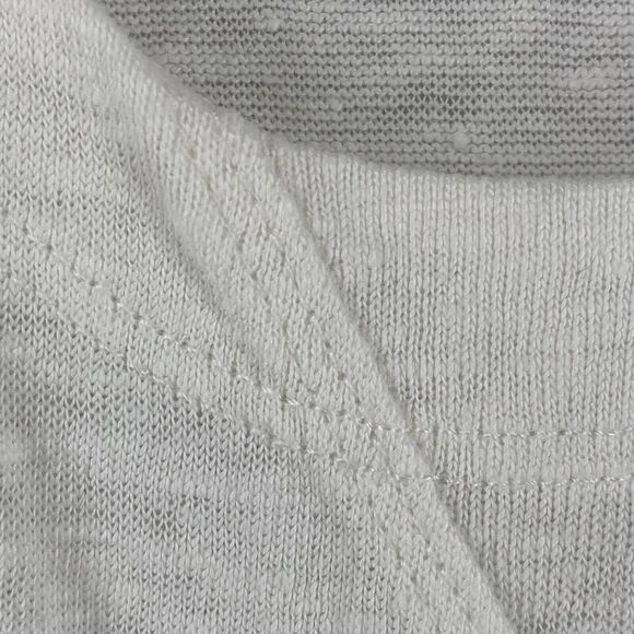 EILEEN FISHER Tank Top S Linen Slub Jersey Tunic Scoop Neck Racerback White - Picture 5 of 16